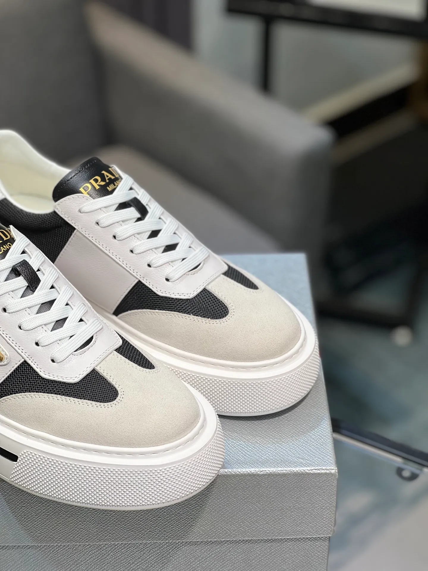 Men's shoes 💰580 [PRADA] Men's shoes are popular in the counter, the official website is synchronized, 1 high-quality shipment ✔️ Original frosted cowhide + cowhide lining, 1🆚1 replica, original sole, 38-45 (45 customized, non-refundable)